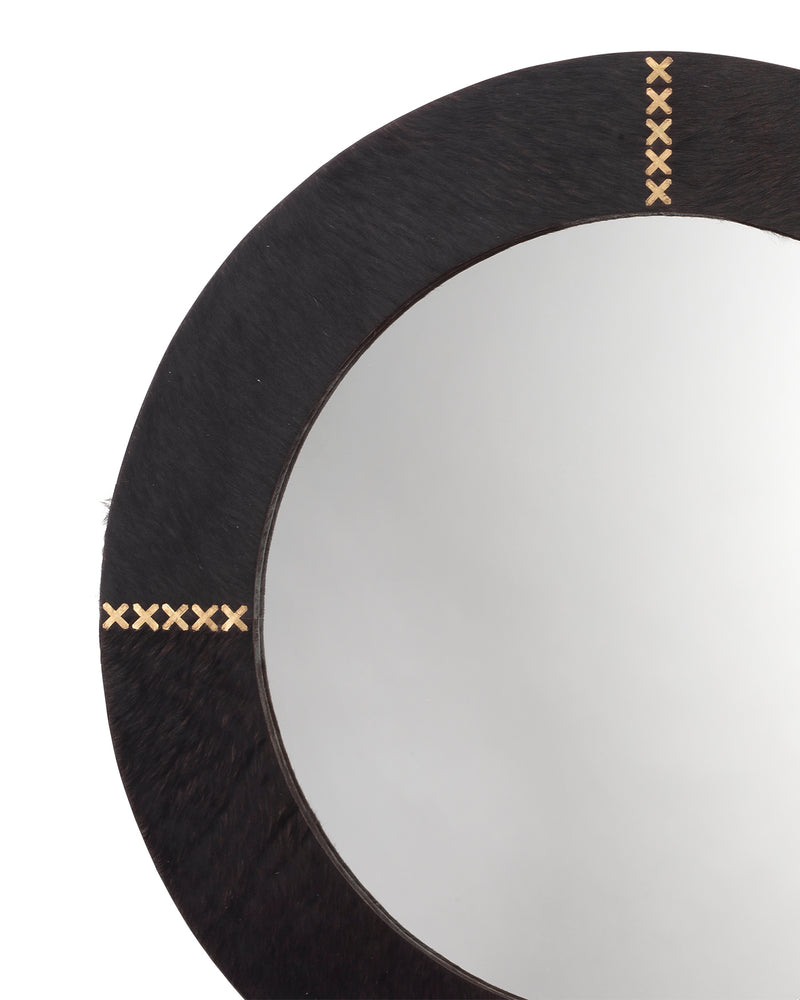 round cross stitch mirror espresso
