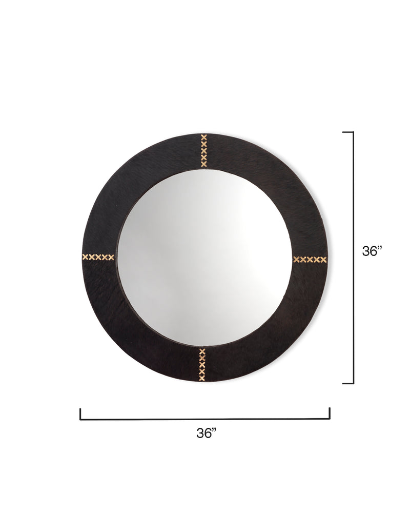 round cross stitch mirror espresso