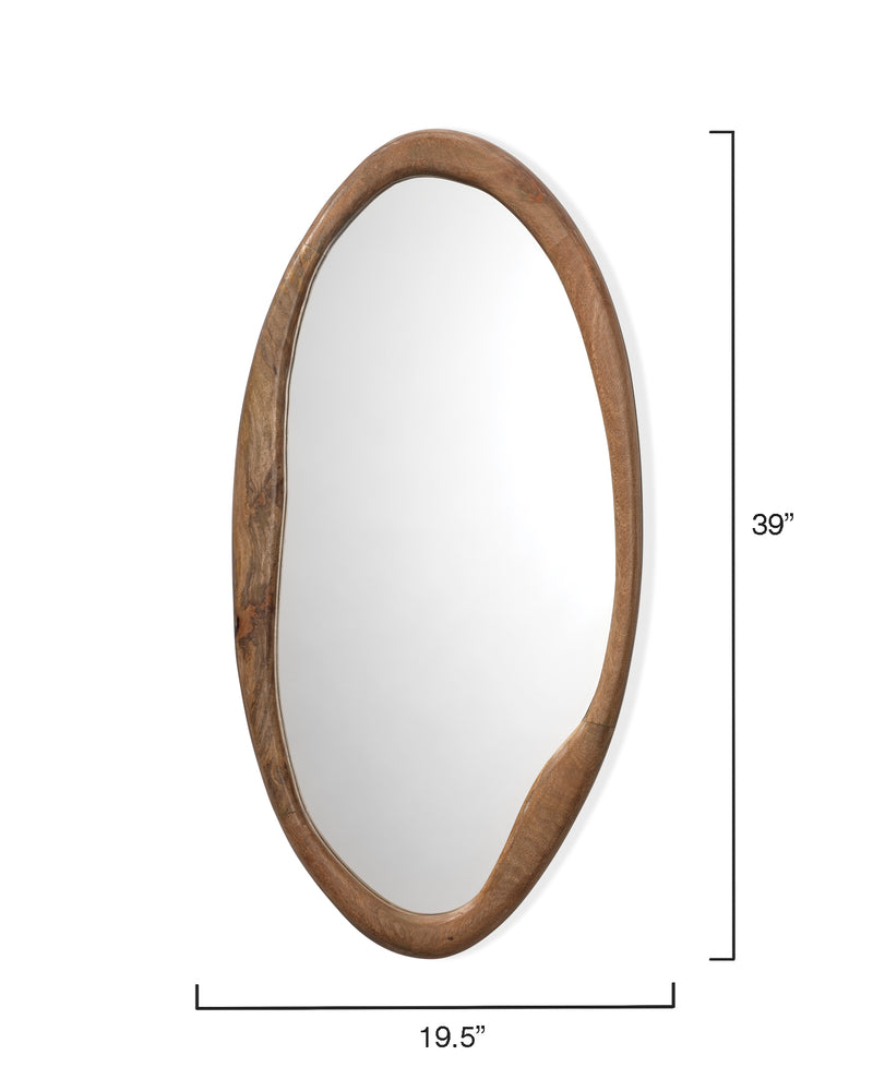 organic oval mirror