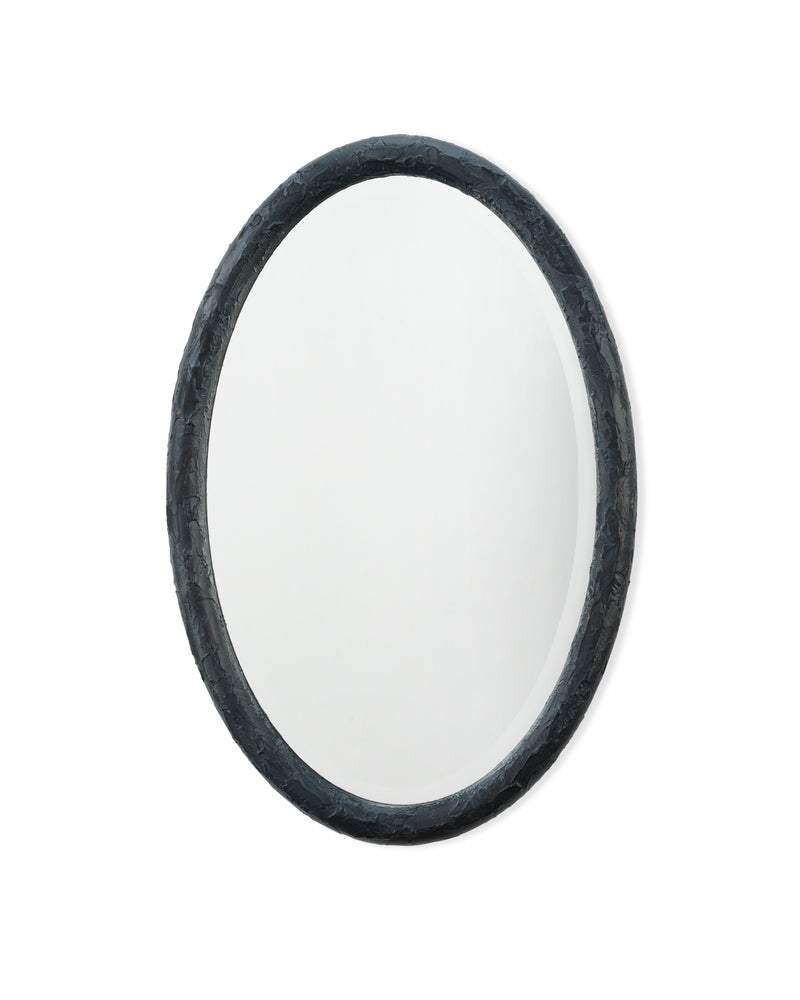 ovation oval mirror - charcoal