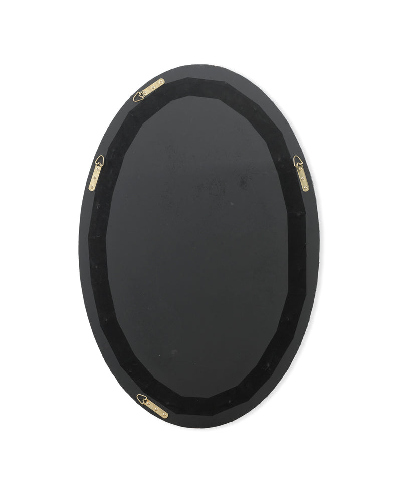 ovation oval mirror - charcoal