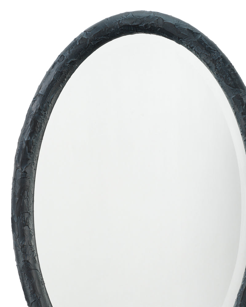 ovation oval mirror - charcoal