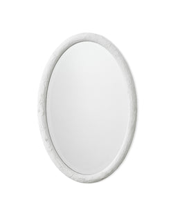 ovation oval mirror - white