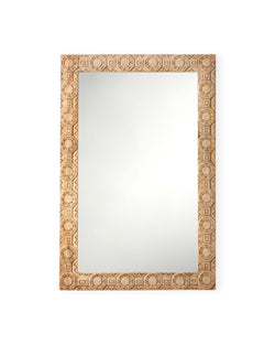 relief carved rectangle mirror