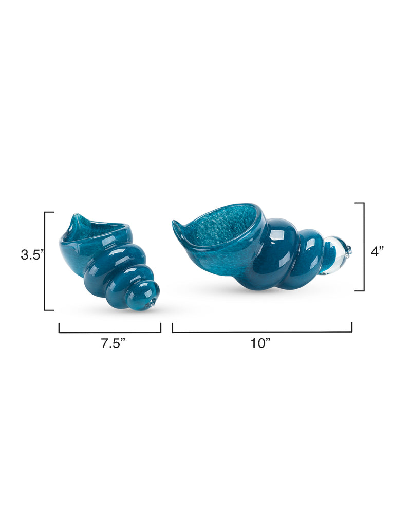 ariel shells (set of 2) - blue