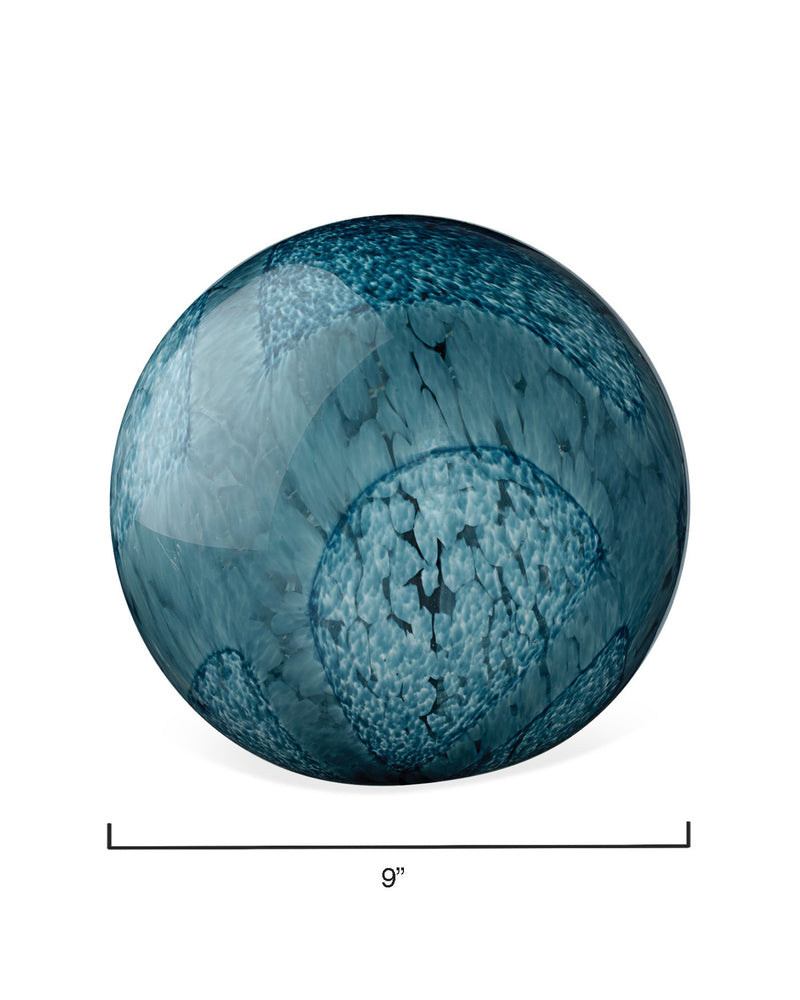 indigo cosmos glass spheres (set of 2)