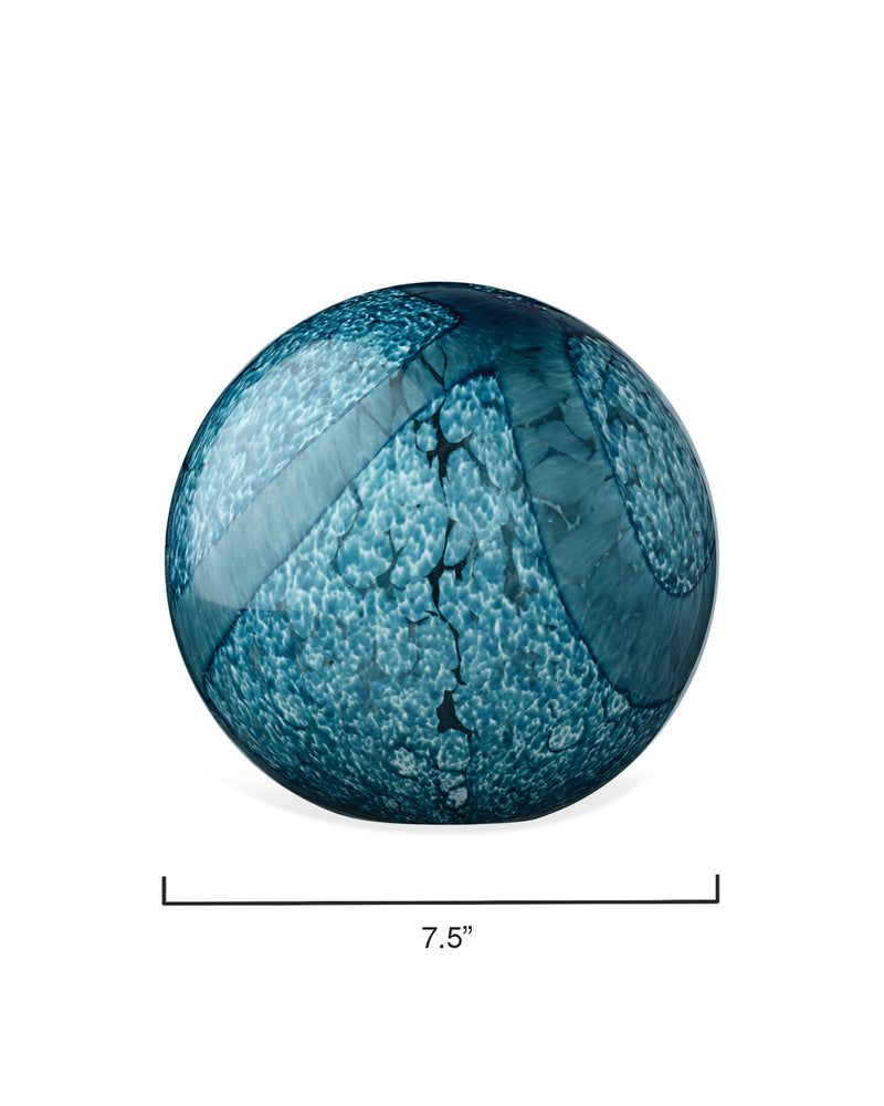 indigo cosmos glass spheres (set of 2)