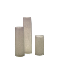 gwendolyn hand blown vases (set of 3) - grey