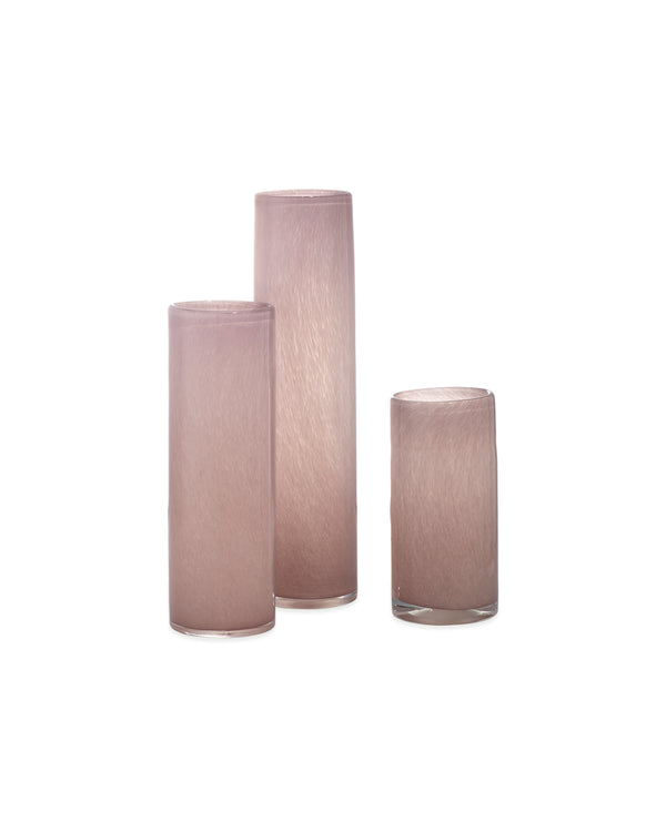 Gwendolyn Hand Blown Vases (Set Of 3) - Pink