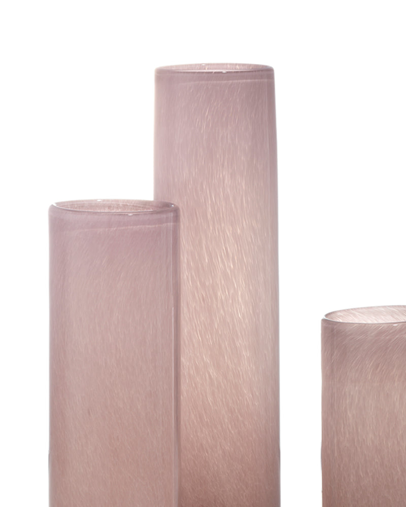 gwendolyn hand blown vases (set of 3) - pink