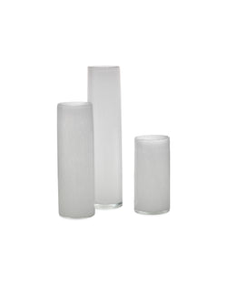 gwendolyn hand blown vases (set of 3) - white