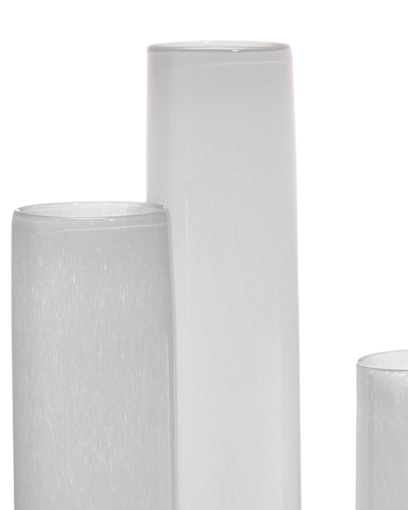 gwendolyn hand blown vases (set of 3) - white