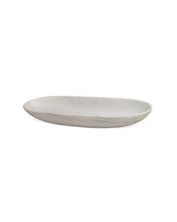 long oval bowl white