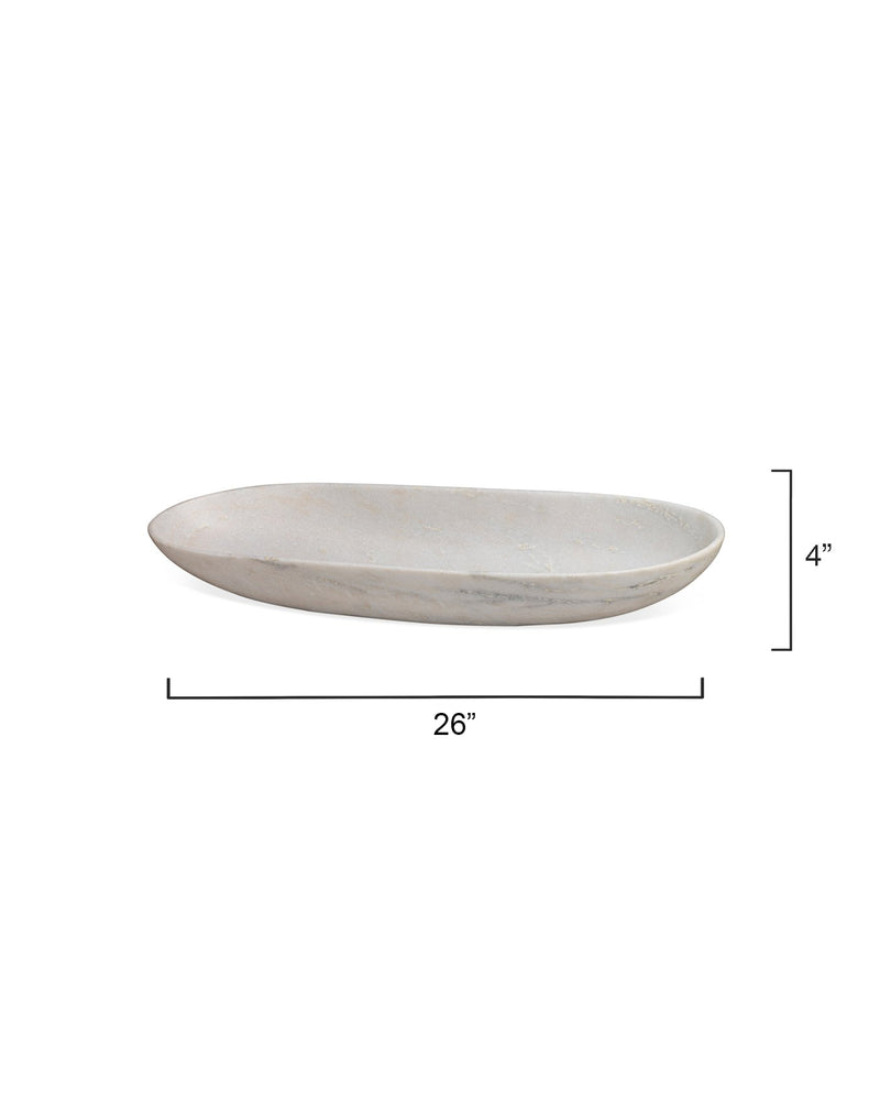 long oval bowl white