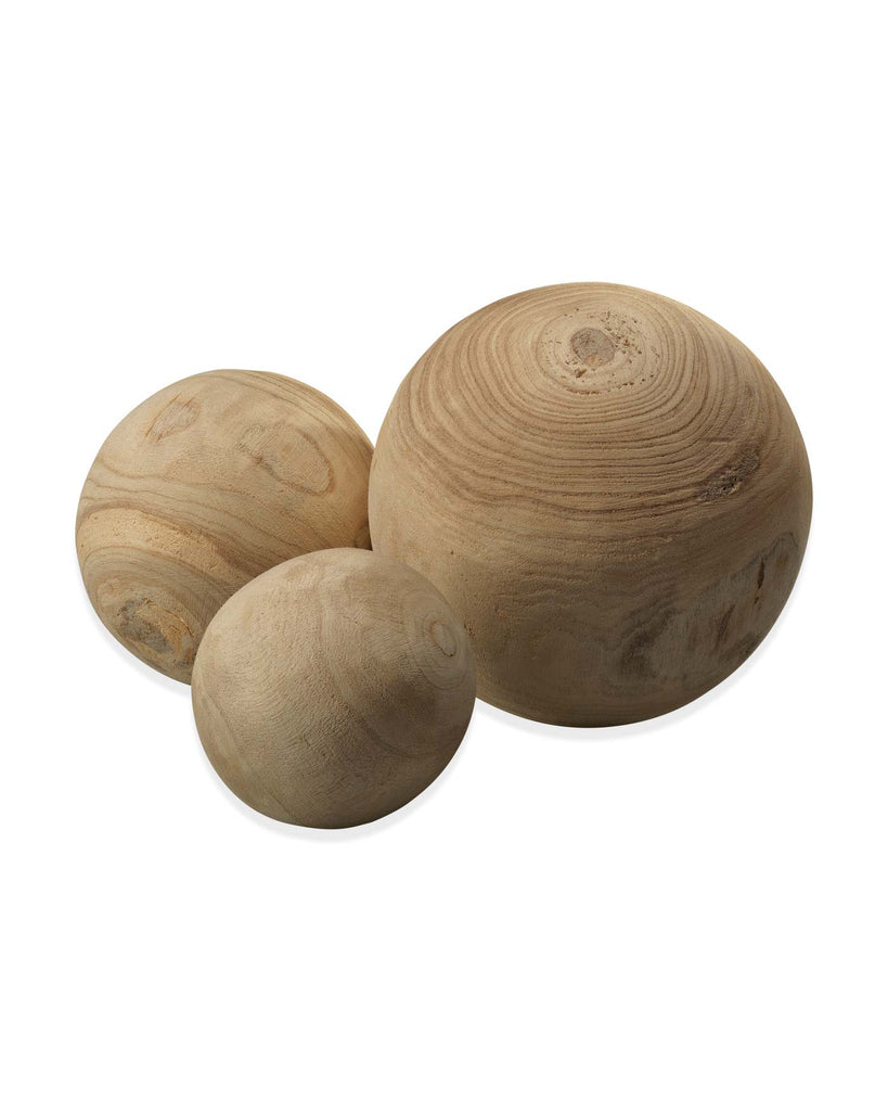 Jamie Young Natural Malibu Wood Balls (Set of 3)