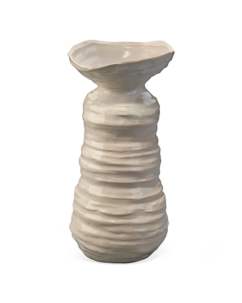 marine vase pearl cream - large