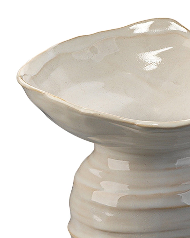 marine vase pearl cream - large