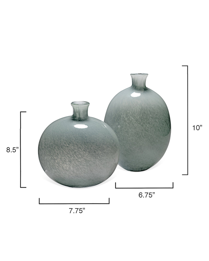 minx vase (set of 2) - grey blue