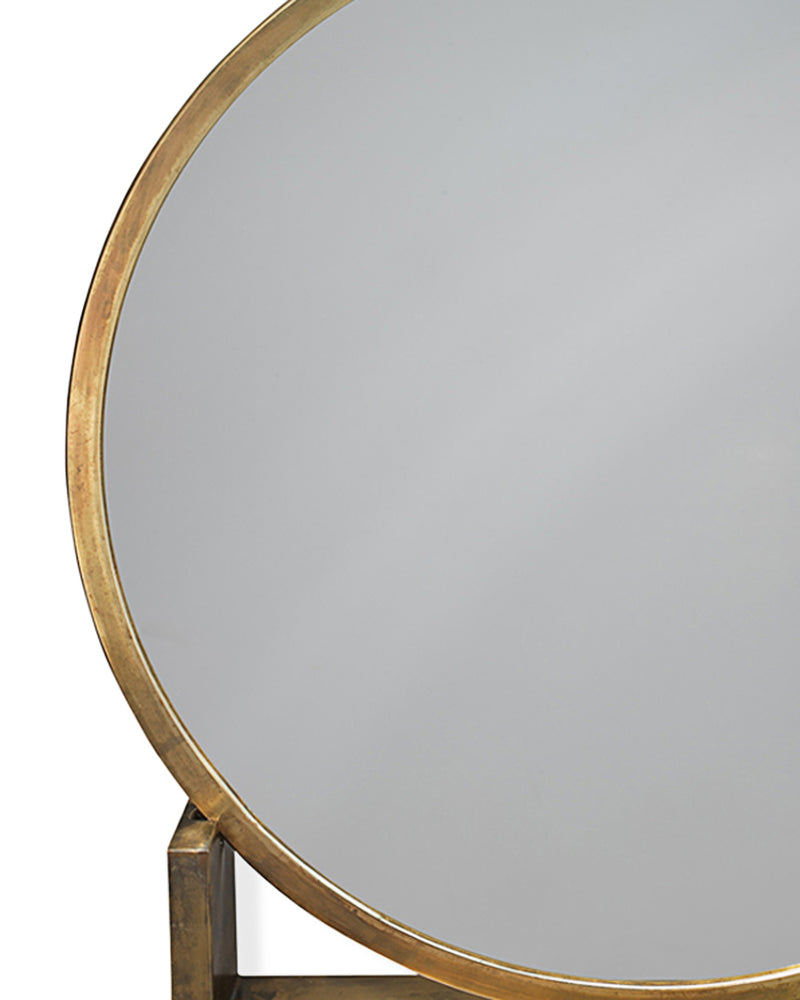 odyssey standing mirror antique brass