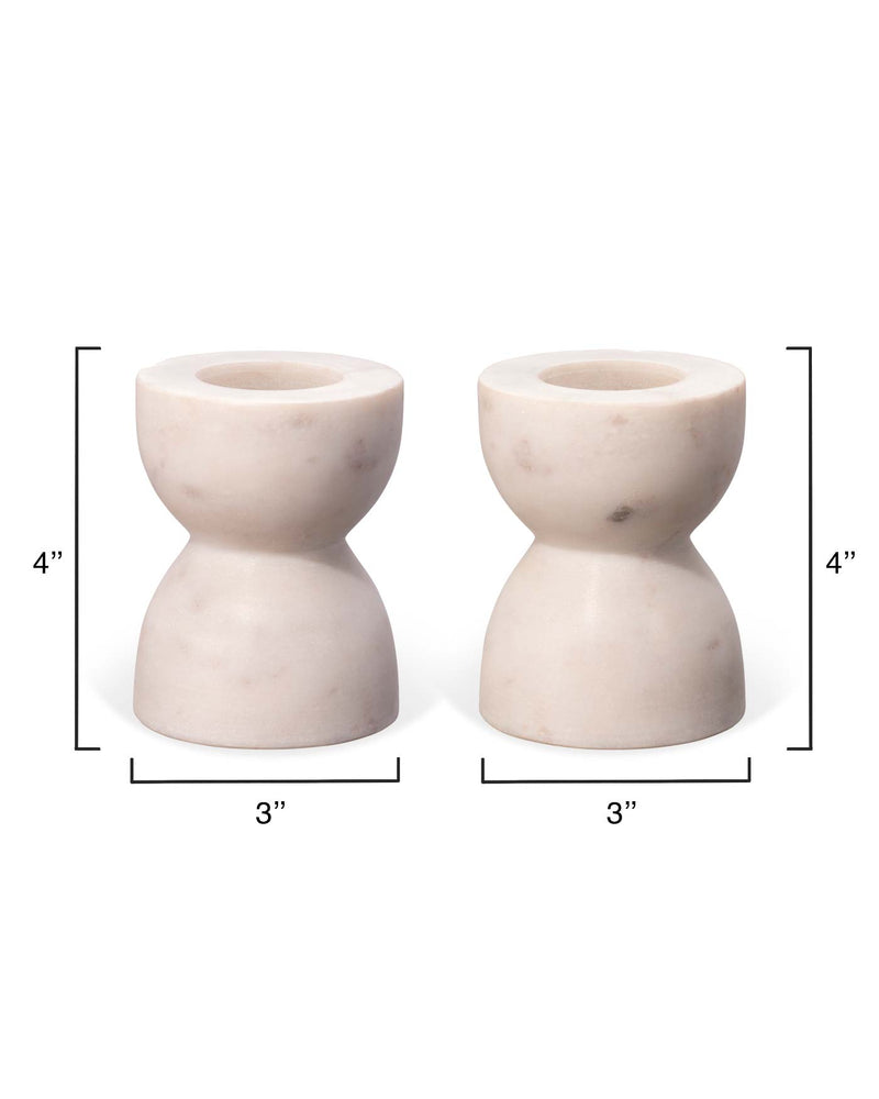 petit marble candlesticks (set of 2)