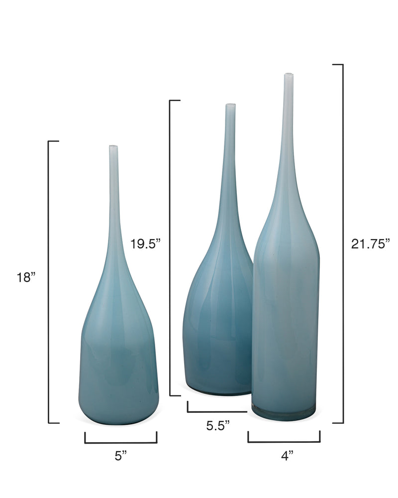 pixie vases (set of three) - periwinkle