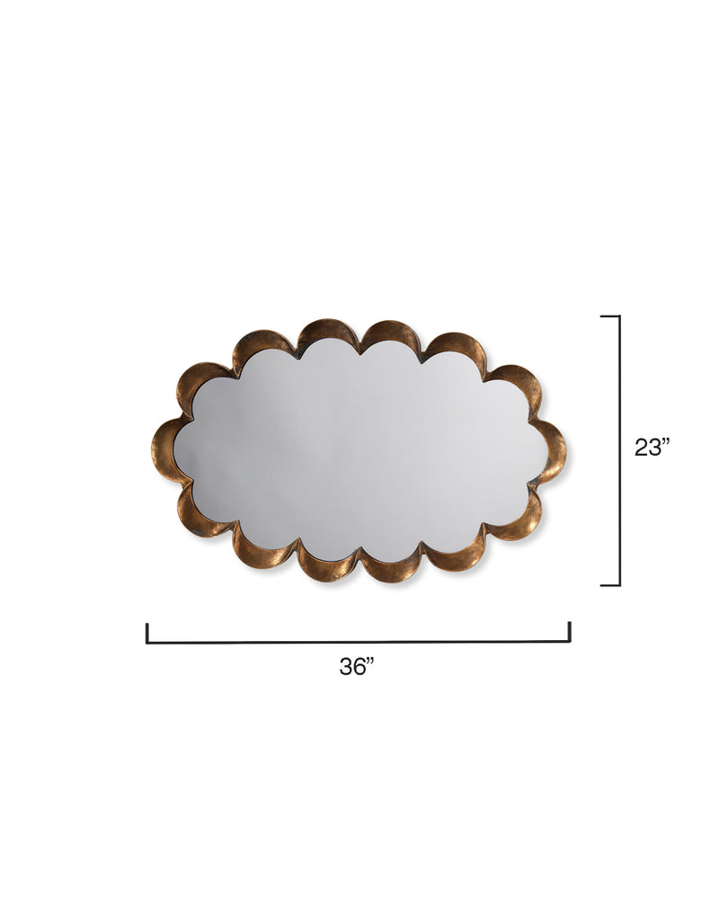 scalloped mirror