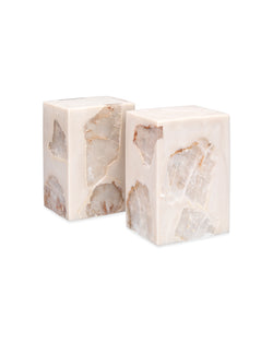 slab bookends (set of 2) - cream