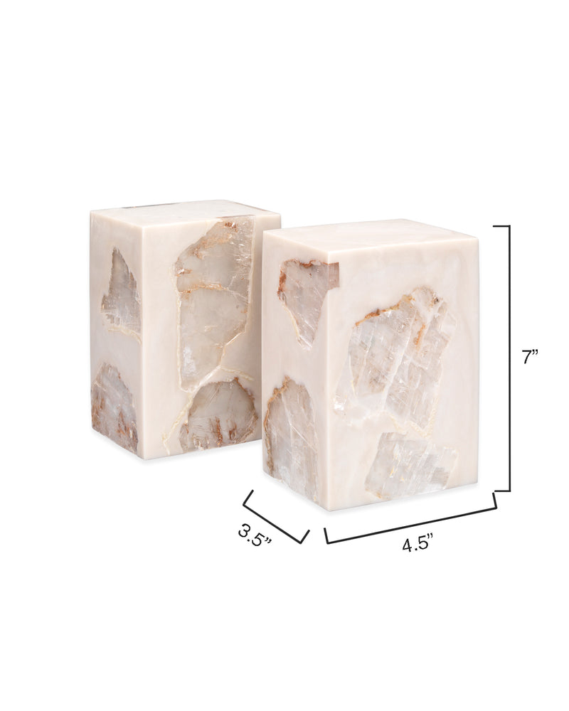 slab bookends (set of 2) - cream