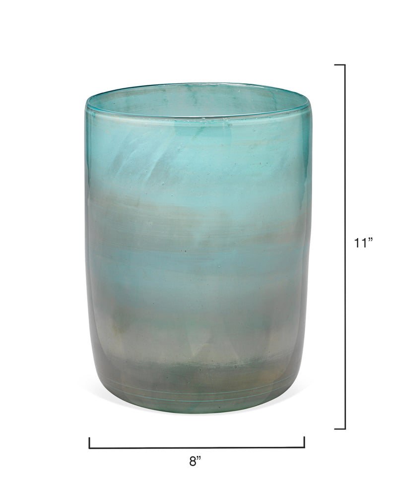 vapor vase metallic aqua - medium
