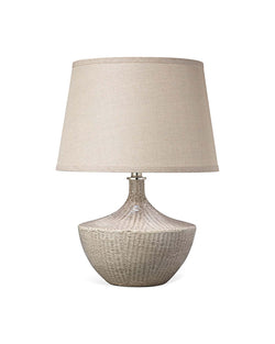 basketweave table lamp