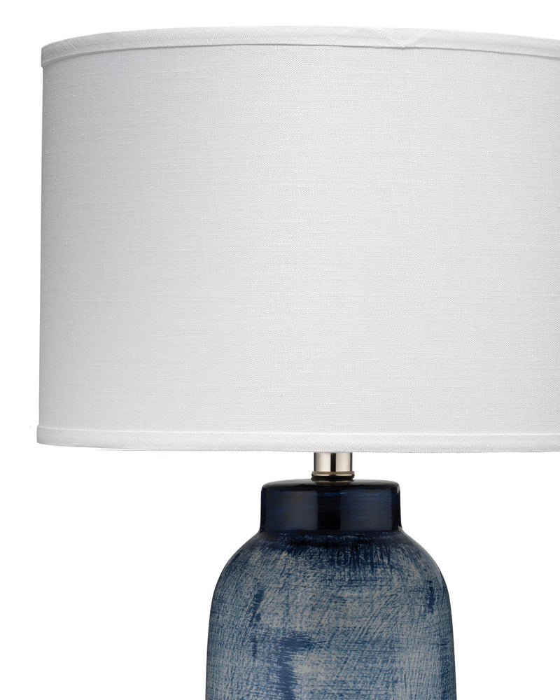 batik table lamp blue and white - large