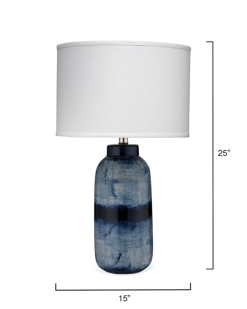 batik table lamp blue and white - large