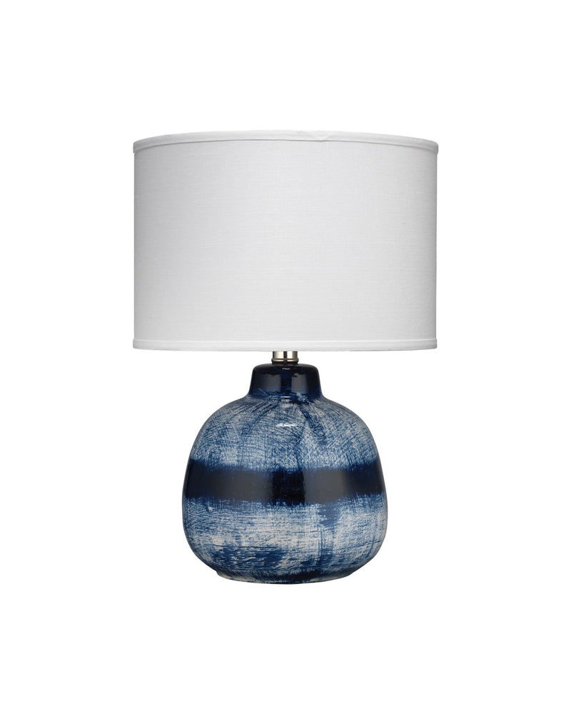 batik table lamp blue and white - small