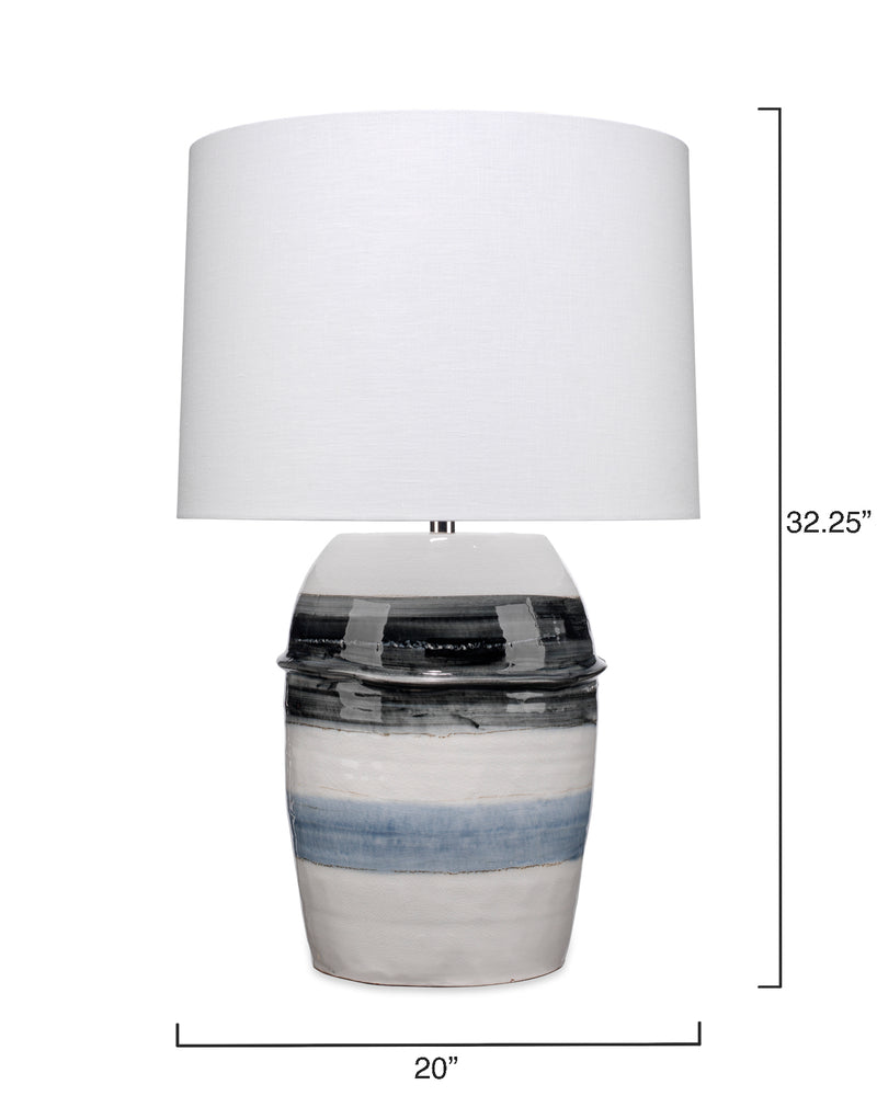 horizon striped table lamp