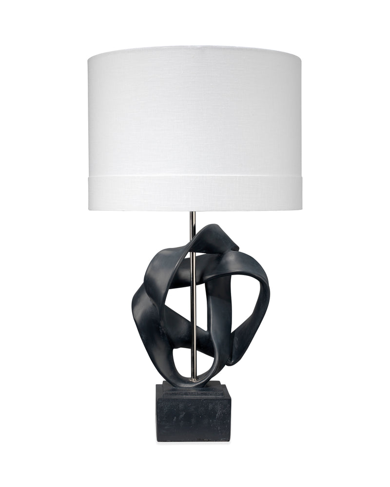intertwined table lamp - black