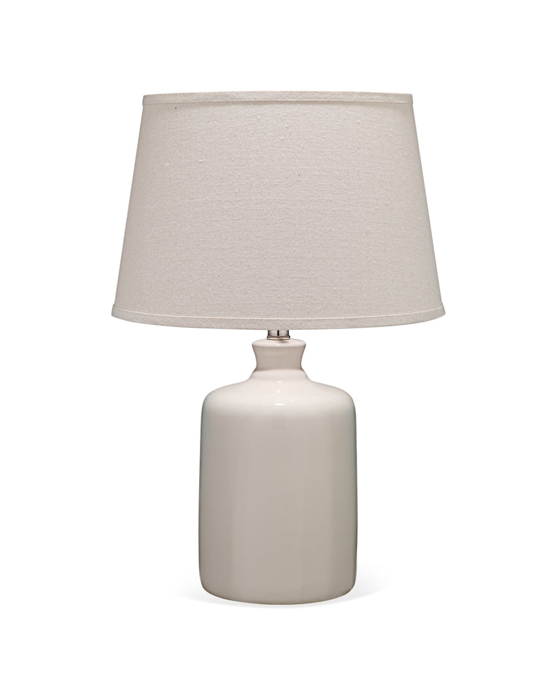 milk jug table lamp winter white