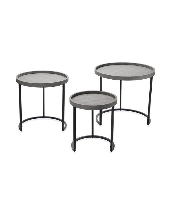 Maddox Side Tables (Set Of 3) Grey