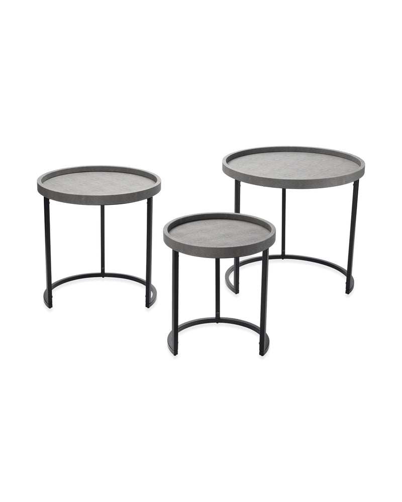 maddox side tables (set of 3) grey