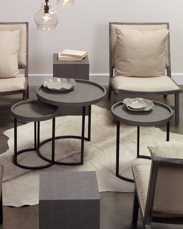 Maddox Side Tables (Set Of 3) Grey