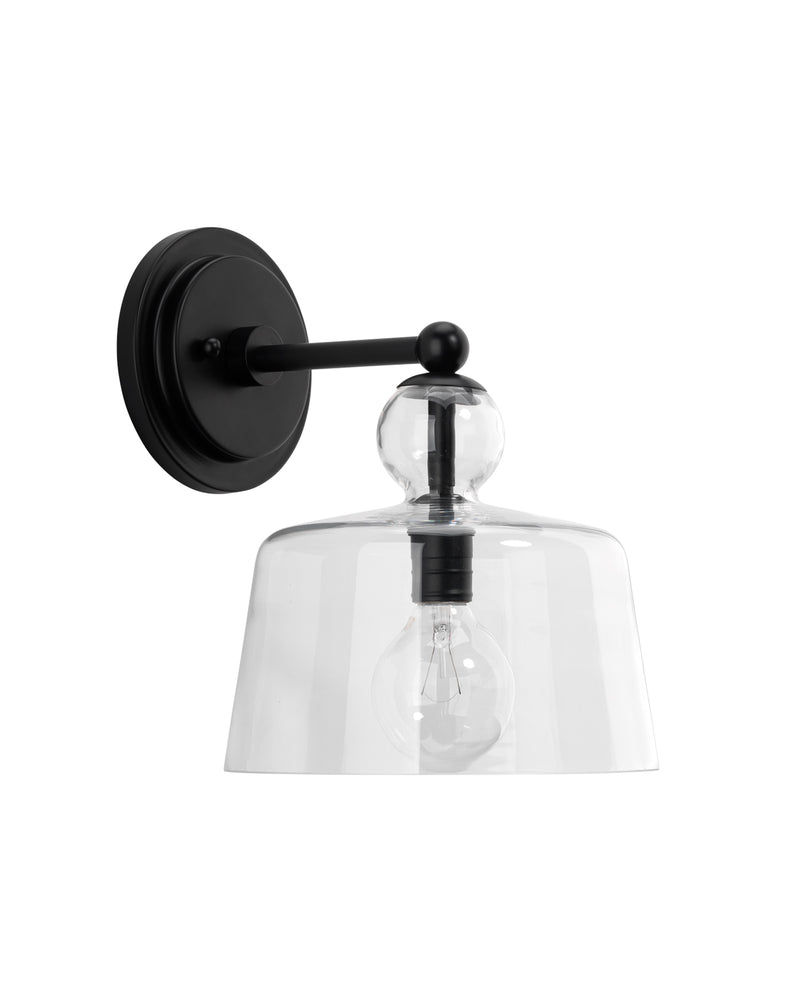 hudson wall sconce black