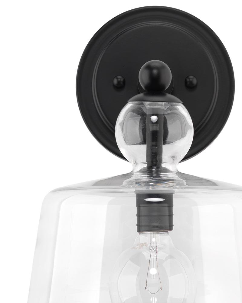 hudson wall sconce black