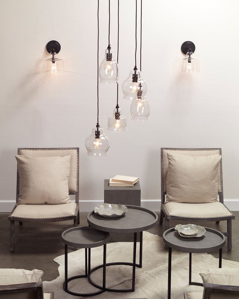 hudson wall sconce black