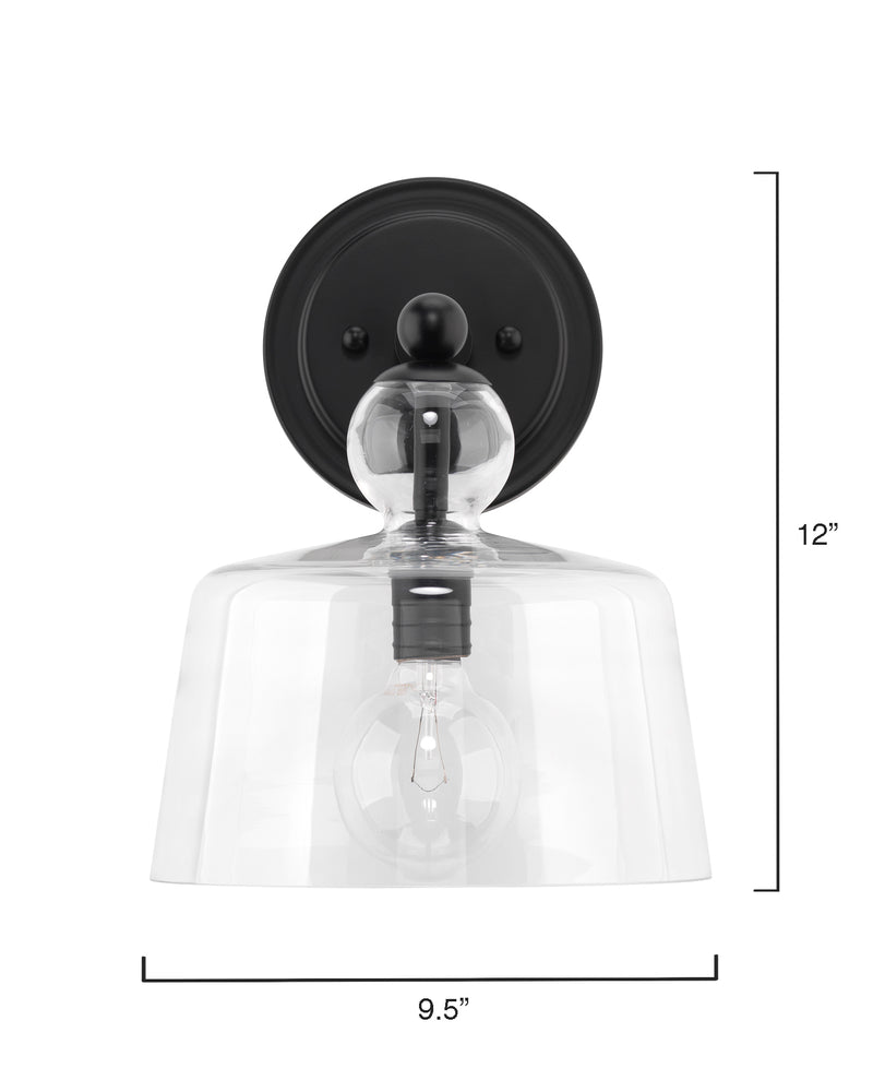 hudson wall sconce black