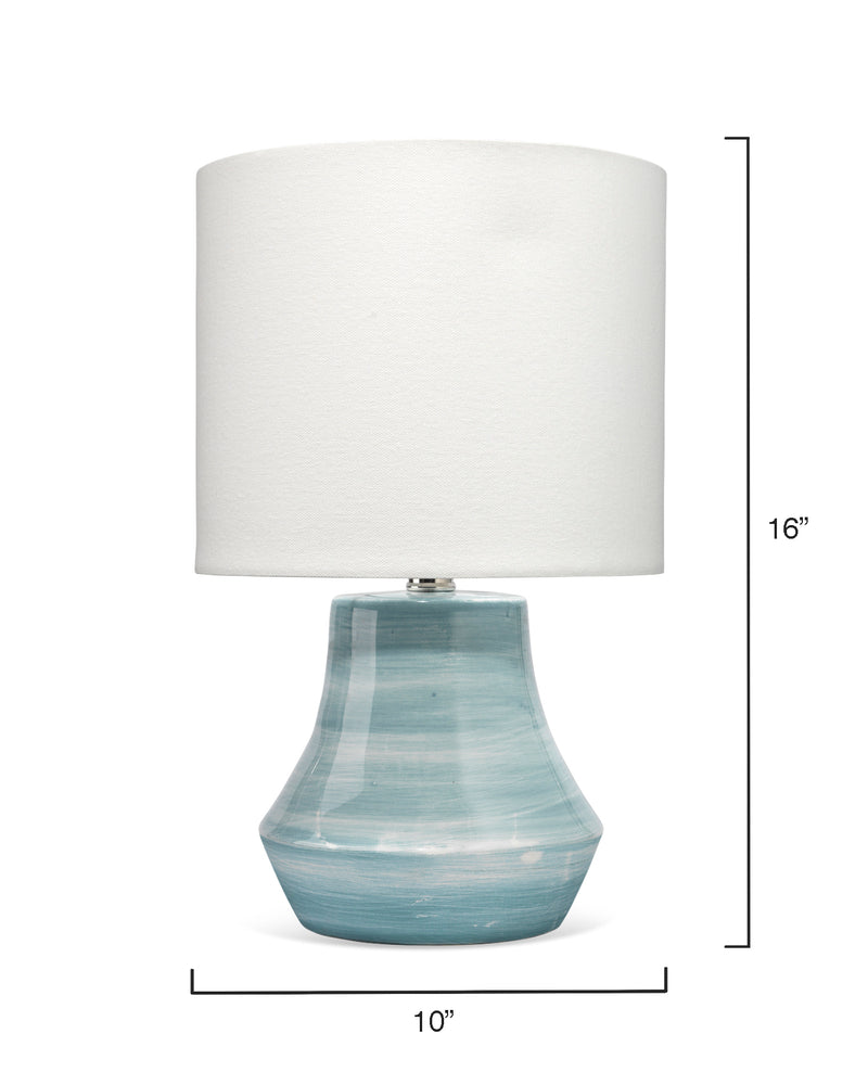 cottage table lamp blue