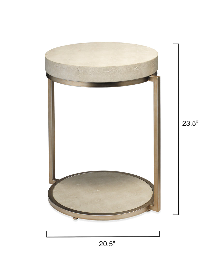 chester round side table ivory