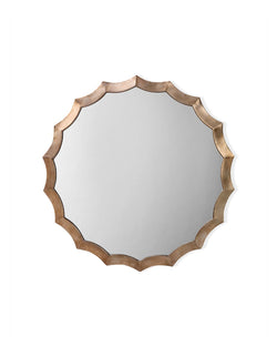 round scalloped mirror