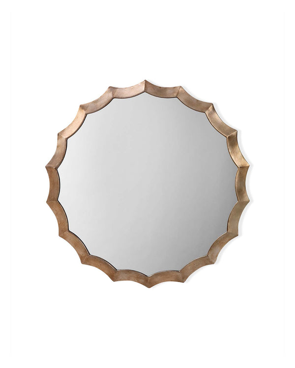 Round Scalloped Mirror